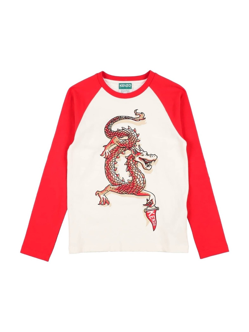 Kenzo Kids Dragon Long-Sleeve T-Shirt Size 10